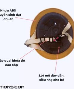 Nón bảo hiểm vành tròn hình Labubu Capybara cho bé